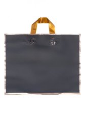 Пакет с петлевой ручкой черный 40х31х8см 80мкм однотонный 10790747