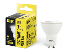 Лампа светодиодная GU10 7W/3000 IEK