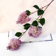 Цветы искусственные Веточки сирени 68х7см сиреневый 7474835