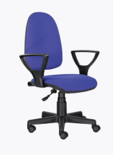 Кресло "Престиж+" (Ткань, Мебельная, ТК-9 (синий), г/п 140, ПВМ, PL 600, гольф, ролик ст)