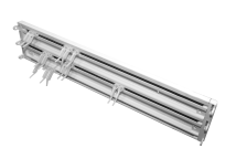 Карниз потолочный алюминиевый 3П белый 1,6 м