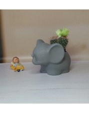 Горшок керамический с/п VipSet Слоник грэй металлик 0,75л