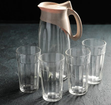 Набор питьевой Мрамор 5 предметов графин 4 стакана 4343220