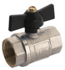 Кран шаровой для воды 1/2" г/г бабочка Frap