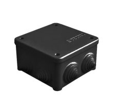 Коробка разветвительная открытой установки 85х85х45мм IP54 7 выходов крышка на винтах черный 130115