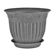 Горшок с поддоном Виноград 13х11 (0,5л) антрацит