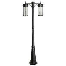 Светильник садово-парковый 2х40W черный E27 230V PL788 столб 2м