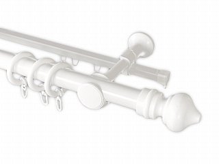 Карниз металлический Скандинавия СК-010-1Ш белый 3,6 м