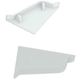 Заглушка пласт белый правая KORNER