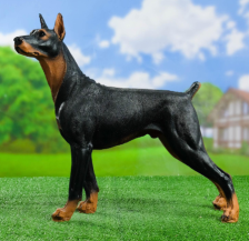 Фигура Собака Доберман большой стоит 1126918
