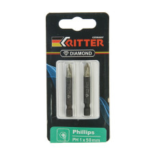 Бита PH 1x50мм Ritter Diamond магнитная алмазное покрытие 2шт 20111055