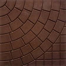 Тротуарная плитка (350х350х50) Мозаика коричневая Р
