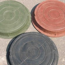 Люк полимерно-песчаный d=750мм Садовый тип Л (3т) зеленый