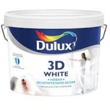 Краска Dulux 3D ослепительно белая матовая для стен и потолков (5л)