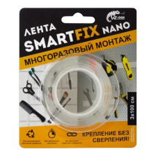 Лента для многоразового монтажа 3х100см W-con SmartFix NANO SMN3010T