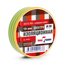 Изолента ПВХ 19ммx20м желто-зеленая Klebebander TIK907T
