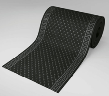 Коврик-дорожка влаговпитывающая Чешуйки (серый) 1,2м