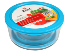 Набор контейнеров круглых стекл 4 шт RASHEL R-1652