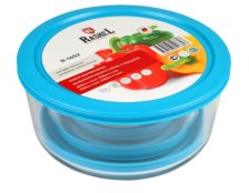 Набор контейнеров круглых стекл 4 шт RASHEL R-1652