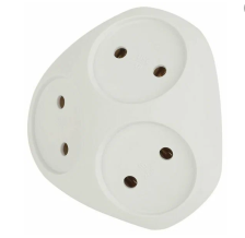 Тройник SPx3-W 10А 2.2кВт б/з белый