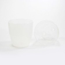 Горшок с поддоном Грация 20х20см прозрачный 4,5л 