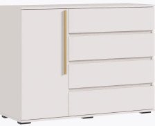 Комод Норд 1 дверь 4 ящика (1200) Кашемир/золото