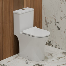 Унитаз Компакт TR1197 моноблок безободковый с сиденьем ДП, с гофрой и подводкой