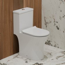 Унитаз Компакт TR1197 моноблок безободковый с сиденьем ДП, с гофрой и подводкой