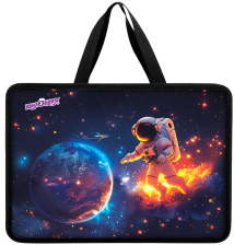 Папка для труда А4 ЮНЛАНДИЯ Space explorer, на молнии с ручками