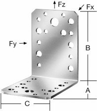 Уголок крепежный 90х90х65мм прочный 70925000