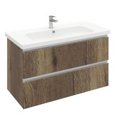 Тумба (56,5x97,4) ELECTRA 100 подвесная дуб Рока матовая с раковиной IDEAL 100 (Laparet)