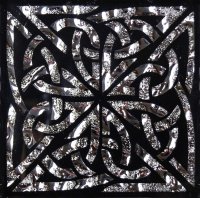 Вставка напольная стеклянная (8х8) Левадия платина (Росмозаика)