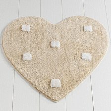 Коврик для ванной комнаты CASTAFIORE Akryl Pro Forma Heart D90см бежевый CST.08.D90.HRT-BG