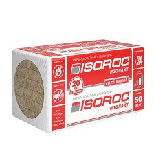 Минплита теплоизоляция П- 50 100 мм 1000х600х100 2,4кв м 0,24 куб м ISOROC ИЗОЛАЙТ