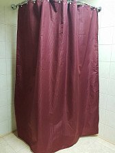 Штора для ванной комнаты 180х200см HILTON SKTL-04 бордовая, без колец