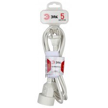 Удлинитель 1 вход 5м без заземления  Эра U-1-5m