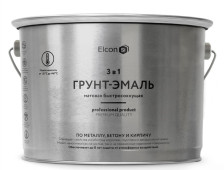 Грунт-эмаль 3 в 1 по ржавчине матовая коричневая RAL 8017 (10 кг) Elcon