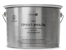 Грунт-эмаль 3 в 1 по ржавчине матовая коричневая RAL 8017 (10 кг) Elcon