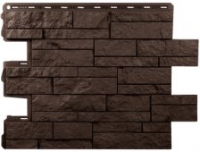 Сайдинг цокольный Шотландия Эко коричневый (0,8х0,59) АльтаПрофиль