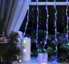 Гирлянда "Водопад"  Ш:2 м, В:1,5 м, НС LED-400-220V контр 32реж, МУЛЬТИ 3584289