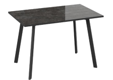 Стол обеденный 14 "Bergamo" Ателье темный лак/Черный металл