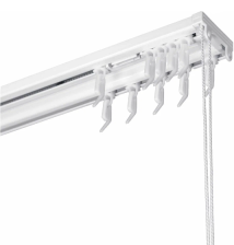 Карниз алюминиевый двухполосный с управлением Катал 2 в сборе, 3.2м