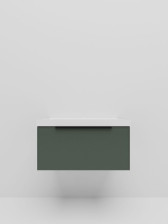 Тумба SIMPLA Grigio 80 см серо-зеленая матовая 400081 / Раковина Slim Line 80 см (La Fenice)