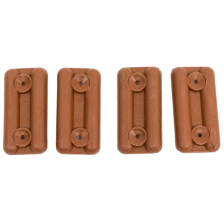 Подпятник 36х19мм коричневый 4шт (уп)