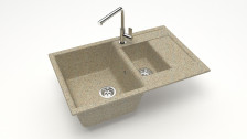 Мойка 755х500 искусственный камень песок 210/Q5