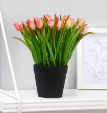 Бонсай в горшке "Тюльпаны"  9х19см, микс 4560015