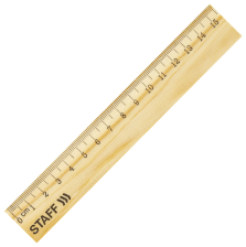 Линейка деревянная 15 см STAFF