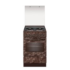 Плита газоэлектрическая Гефест 5302-03 0054 (50x58,5x85 см)(цвет:коричн,"мрамор", эмаль)