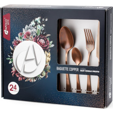Набор столовых приборов 24 пр Genio Baguette Copper COP-24 APOLLO