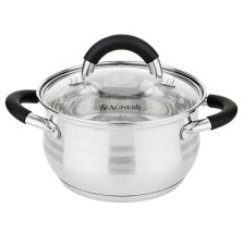 Кастрюля нержавеющая 4,6 л Classic силикон ручка Agness 937-413